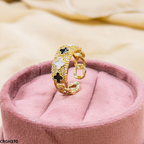 CRGH370 WKO Painted Flower Ring/Challa - CRGH