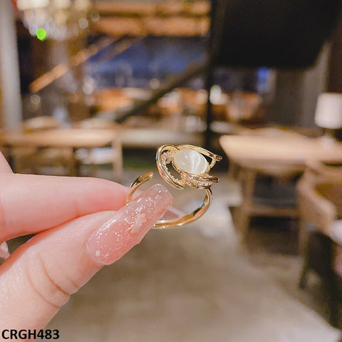 CRGH483 ZHL Blur Circle Flower Ring Adjustable - CRGH