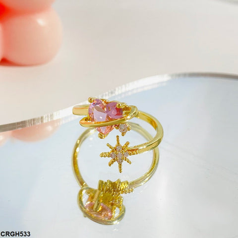 CRGH533 QWN Heart Ring Adjustable - CRGH