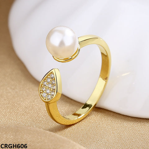 CRGH606 SZL Tear Pearl Ring - CRGH