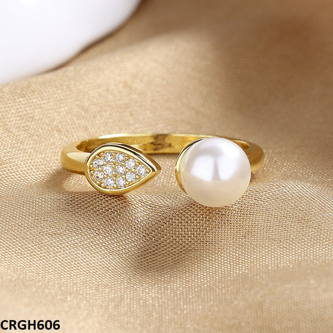 CRGH606 SZL Tear Pearl Ring - CRGH