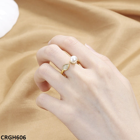 CRGH606 SZL Tear Pearl Ring - CRGH