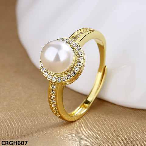 CRGH607 SZL Round Pearl Ring - CRGH