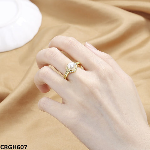 CRGH607 SZL Round Pearl Ring - CRGH
