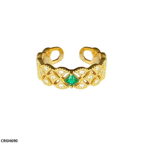 CRGH690 JJS Square Stone Ring Adjustable - CRGH