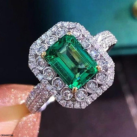 CRSH00736 CSH  Rectangle Stone Ring - TRSH