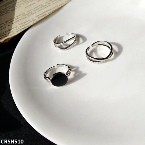 CRSH510 LSH 3 Painted Cuts Rings Adjustable - CRSH