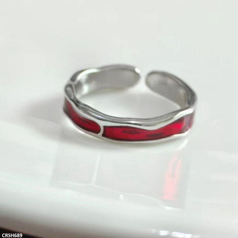 CRSH689 SJS Red Lava Ring Adjustable- CRSH