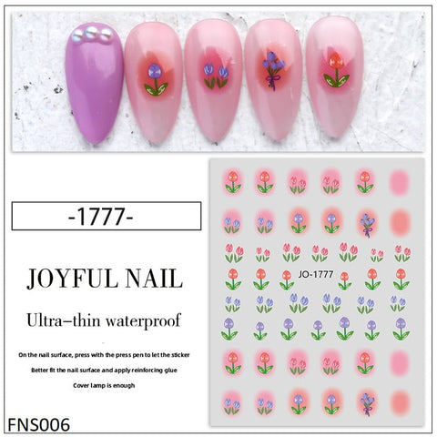 FNS006 PNA Flower Nail Sticker - FNS
