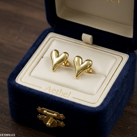 CETH01115 MMJ Stainless Steel Heart Tops - CETH