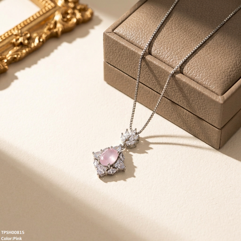 TPSH00815 MMJ Oval Heart Stone Pendant - TPSH