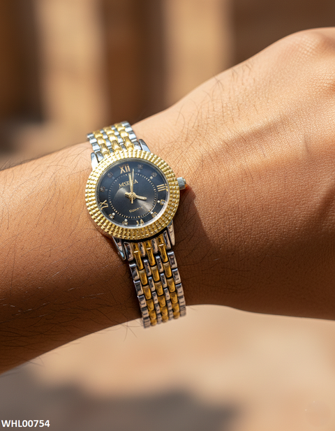 WHL00754 IWA Round Black Dial Women's Watch - WHL