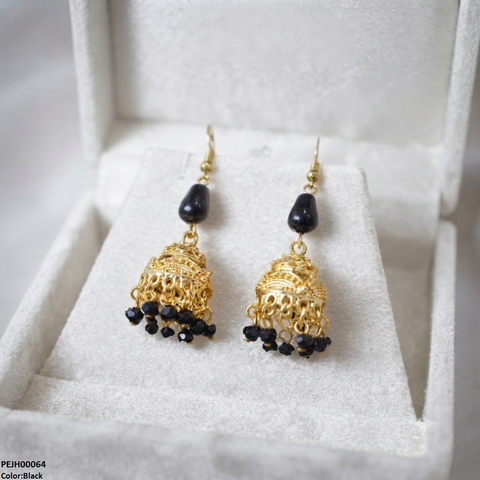 PEJH00064 SDQ Filigree Jhumki Earrings - PEJH