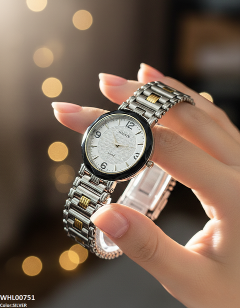 WHL00751 IWA Round Black Bezel Women's Watch - WHL