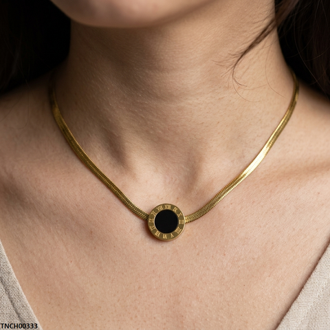 TNCH00333 MSJ Plain Round Necklace - TNCH