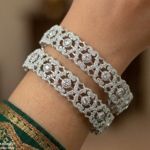 LBH00015 ANI Imp Round Stone Bangle Set - LBH
