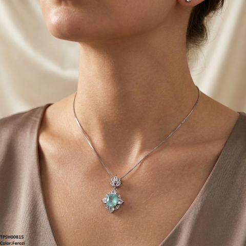 TPSH00815 MMJ Oval Heart Stone Pendant - TPSH