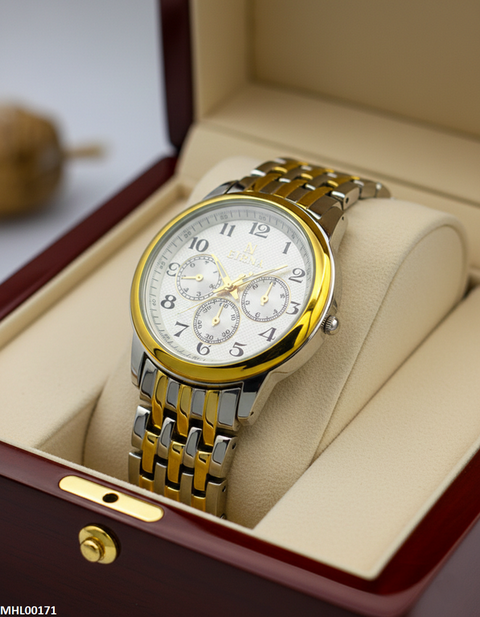 MHL00171 IWA Round Analog Dial Men's Watch - MHL