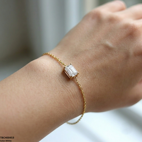TBCH00543 MMJ Stainless Steel Square Stone Bracelet - TBCH