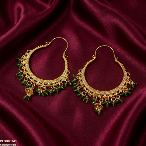 PEDH00149 SDQ Kashmiri Jhumka Earring - PEDH