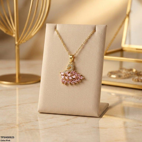 TPSH00925 BHS Duck Stainless Steal Zircon Stone Pendant - TPSH