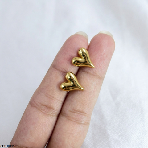 CETH01115 MMJ Stainless Steel Heart Tops - CETH