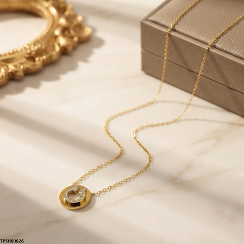 TPSH00826 ALQ Stainless Steel Round Pendant - TPSH