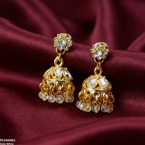 PEJH00062 SDQ Tear/Pearl Drop Jhumki - PEJH