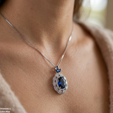TPSH00811 MMJ Marquise Round Drop Pendant - TPSH