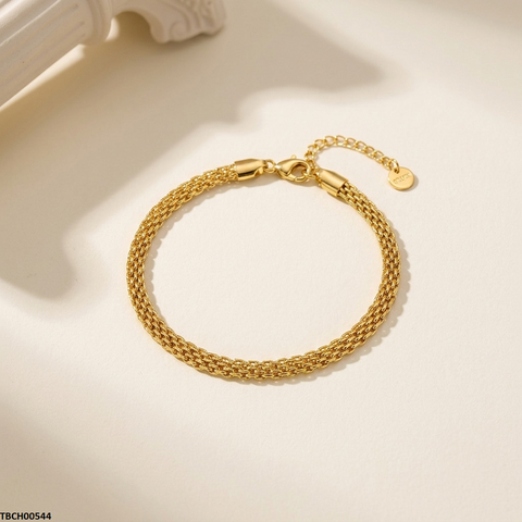TBCH00544 MMJ Stainless Steel Plain Chain Bracelet -TBCH