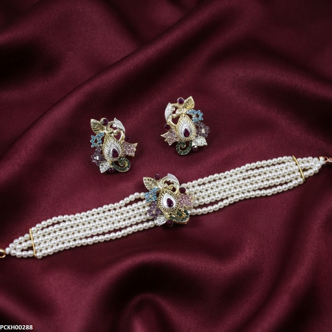 PCKH00288 ABD Tear/Leaf Antique Choker Set - PCKH