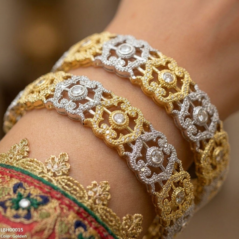 LBH00015 ANI Imp Round Stone Bangle Set - LBH