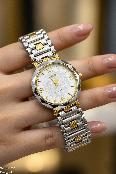 WHL00752 IWA Round Black Bezel Women's Watch - WHL