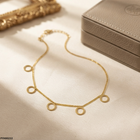 PYH00222 ALQ Stainless Steel Round Foot  Anklet - PYH