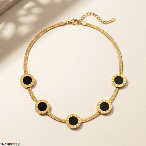 TNCH00338 MMJ  Stainless Steel Round Necklace - TNCH