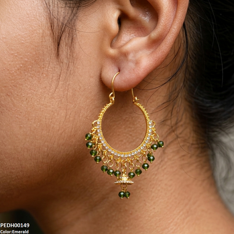 PEDH00149 SDQ Kashmiri Jhumka Earring - PEDH