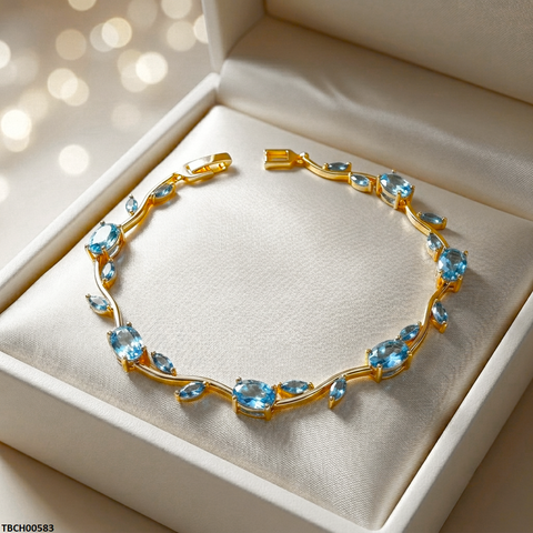TBCH00583 MSJ Tulip Leaf Ferozi Bracelet - TBCH