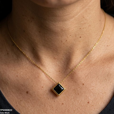 TPSH00822 MMJ  Stainless Steel Square  Drop Pendant - TPSH