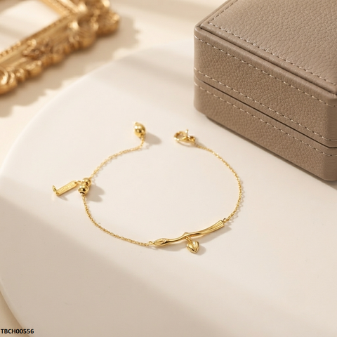 TBCH00556 ALQ Stainless Steel Heart/Flower Bracelet - TBCH