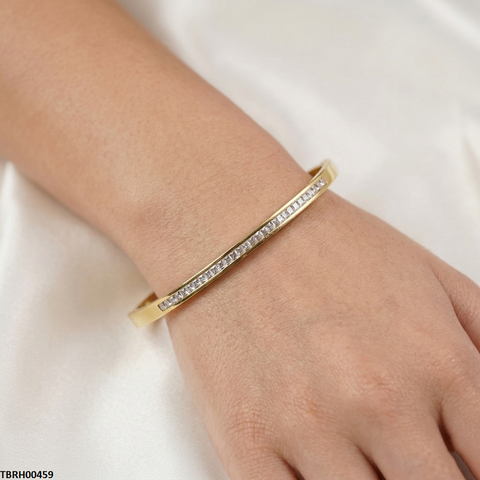 TBRH00459 MMJ Stainless Steel Round Stone Braclet - TBRH