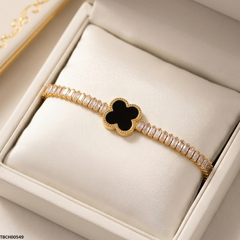 TBCH00549 MSJ Rectangle Stone Flower Bracelet - TBCH