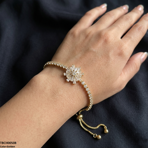 TBCH00508 DNG Round/Tear Flower Bracelet Adjustable - TBCH
