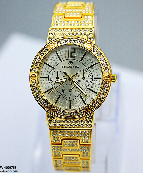 WHL00763 ZWA Round Rhinestone Women's Watch - WHL