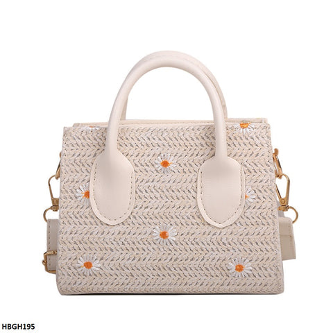 HBGH195 BBM Flower Embroidery Mini Hand  Bag- HBGH
