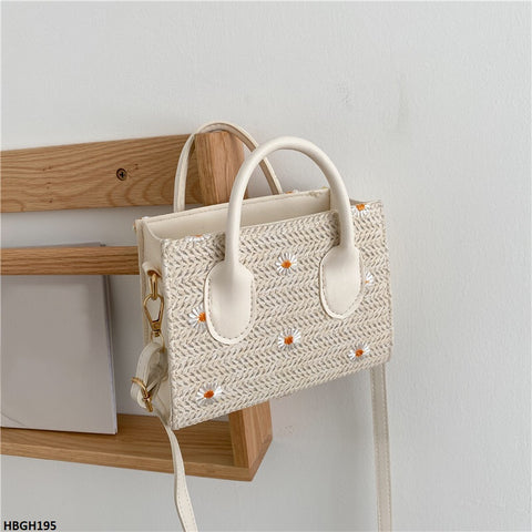 HBGH195 BBM Flower Embroidery Mini Hand  Bag- HBGH