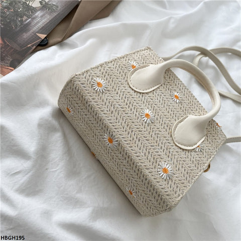 HBGH195 BBM Flower Embroidery Mini Hand  Bag- HBGH