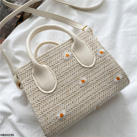 HBGH195 BBM Flower Embroidery Mini Hand  Bag- HBGH