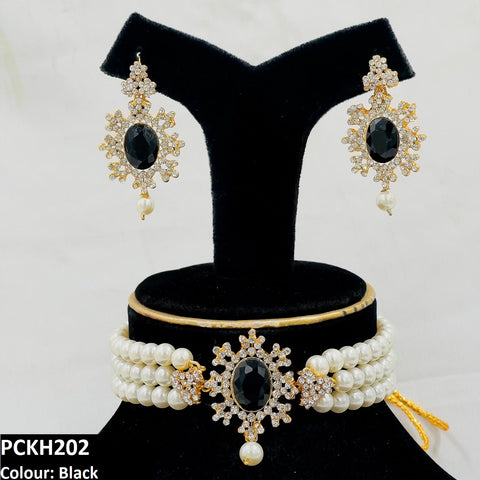 PCKH202 FRN Oval Pearl Choker Set - PCKH