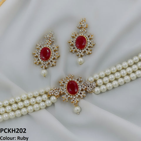 PCKH202 FRN Oval Pearl Choker Set - PCKH