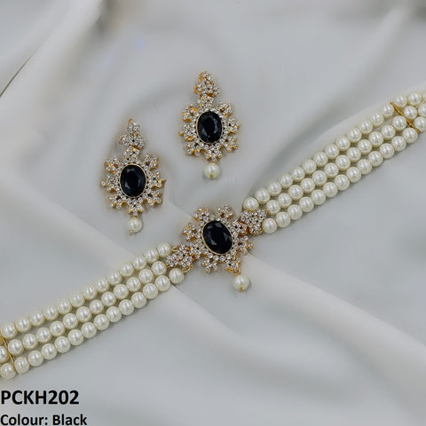 PCKH202 FRN Oval Pearl Choker Set - PCKH